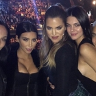  Kim, Khloe, Kendall and Cara Delevingne at Sam Smith Concert in LA