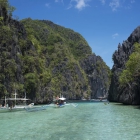 Float in the Philippine lagoons of El Nido, Palawan