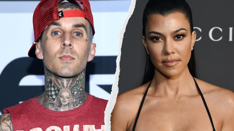  Kourtney Kardashian Passionately Kisses Travis Barker in Thong Bikini Photo