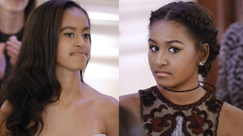 Sasha and Malia