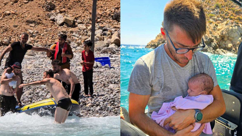  Newborn Rescued After Being Stranded for Three Days on Greek Island