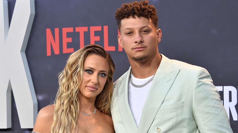 Patrick Mahomes and his wife