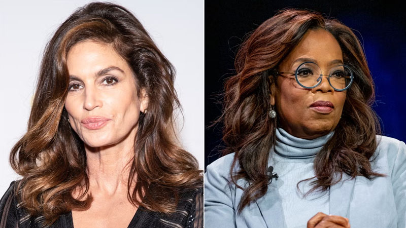 Cindy Crawford and Oprah Winfrey